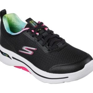 Skechers Go Walk Arch Fit Fun Voyage Black Hot Pink