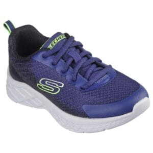 Skechers Microspec Vovrix Navy/Black/Lime Kids sneaker washable