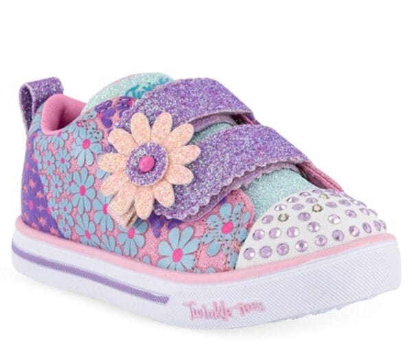 Skechers Toddlers S Lights Mini Blooms- Pink/Multi
