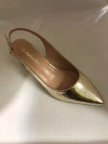 SophiaRen Dakota Gold Block Heels