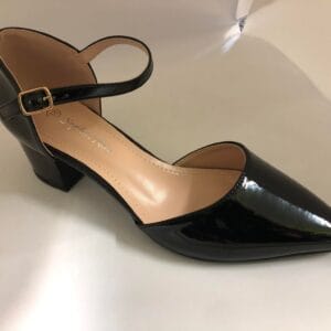 SophiaRen Dotty Black Patent Leather Heel
