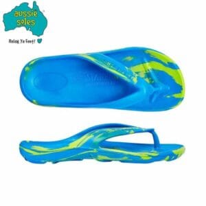 Starfish Blue/Green Thongs by Aussie Soles
