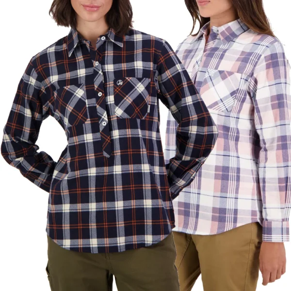 Swandri Egmont Navy Rust Shirt and Blush