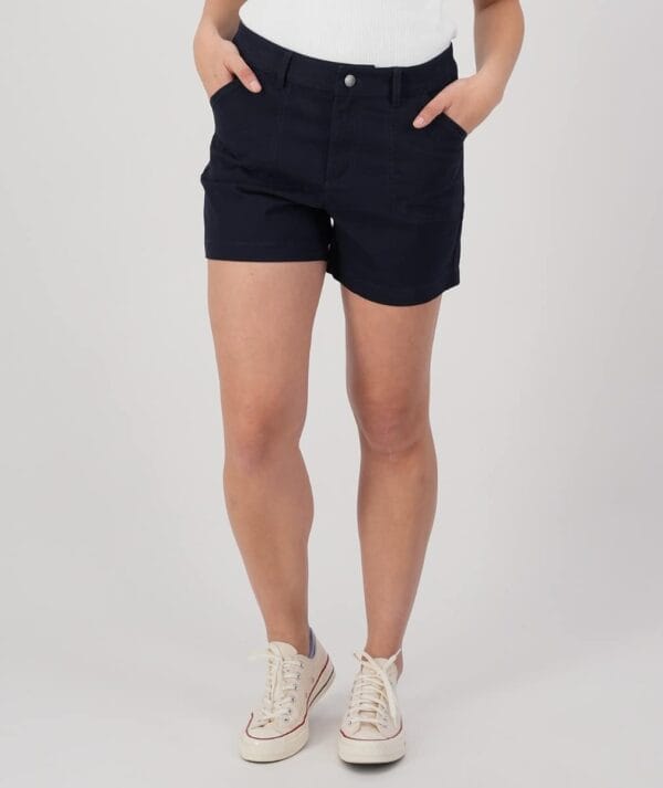 Swanndri Blumont Stretch Canvas Short Navy