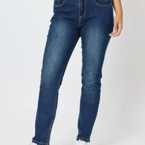 Threadz Sammi HighRise Slim Leg Stretch Jean - Dark Denim 40785