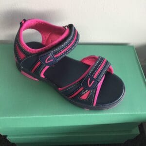 Tickle Navy/Rose Pink E by Clarks