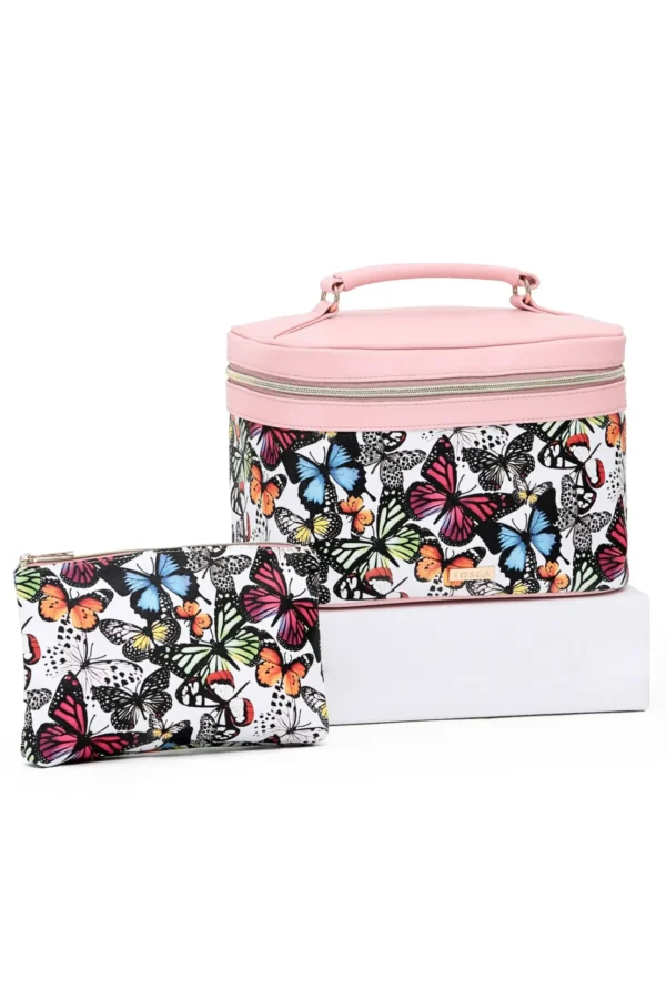 Tosca Cosmetic Bag TH020 Pink/White Butterflies