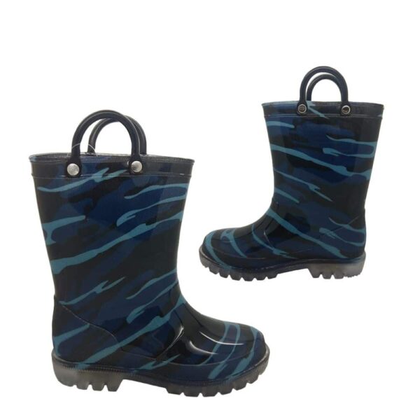 Trooper Blue Camo Light Up Gumboots by Grosby