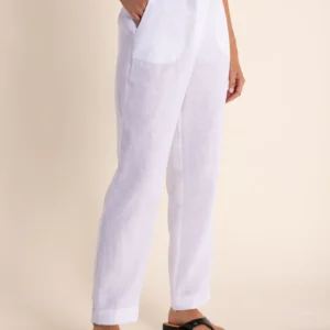 Two T's Linen Viscose Pant 7/8 White 2946