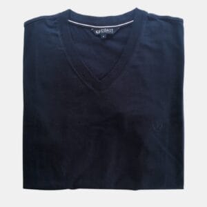 V Neck Essential Tee in Navy by Coast Clothing Co.