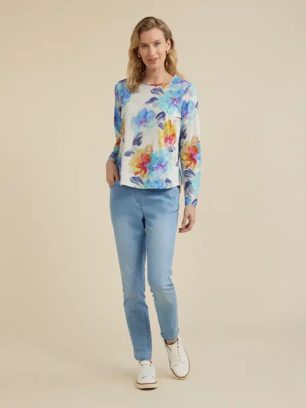 Yarra Trail Brushed Floral Print Tee YT24W7458 - Image 4