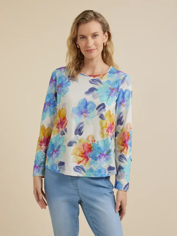 Yarra Trail Brushed Floral Print Tee YT24W7458