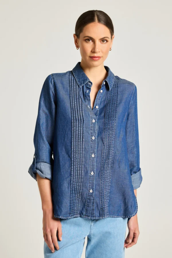 Yarra Trail Chambray Long sleeve shirt YT25S4207