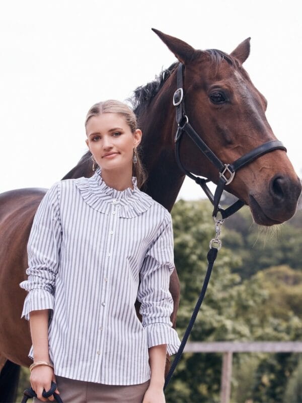 Yarra Trail Prussian Blue Shirt Longsleeve YT23W4993