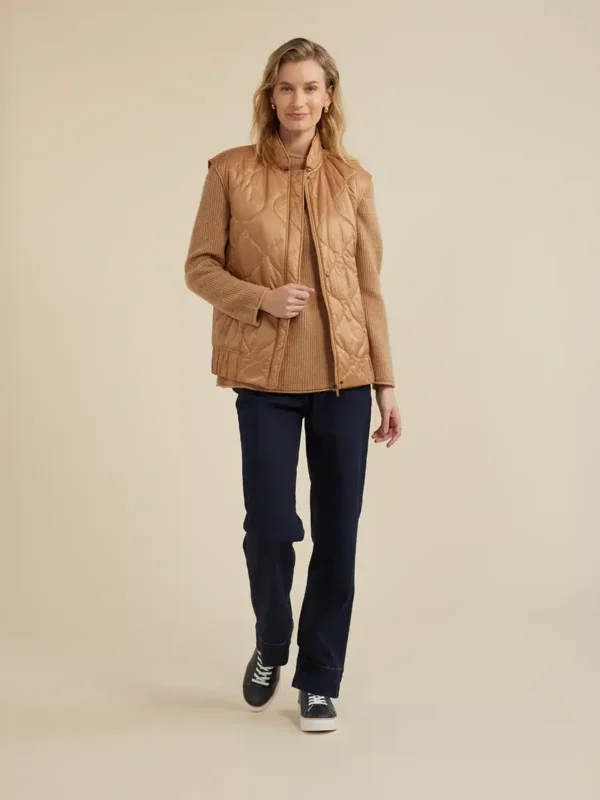 Yarra Trail Quilted Vest YT24W6212 Tan - Image 7