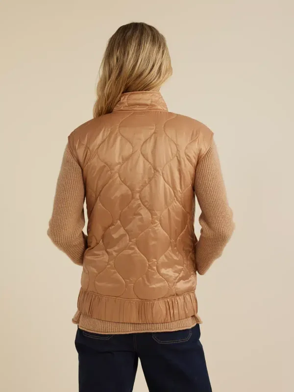 Yarra Trail Quilted Vest YT24W6212 Tan - Image 6