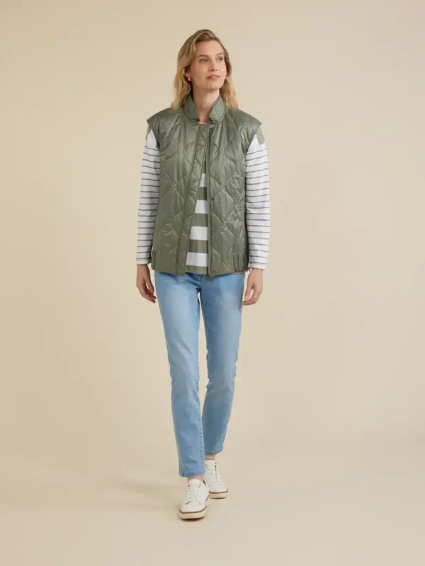 Yarra Trail Quilted Vest YT24W6212 Tan - Image 4