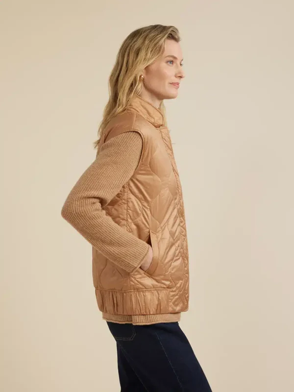 Yarra Trail Quilted Vest YT24W6212 Tan - Image 8
