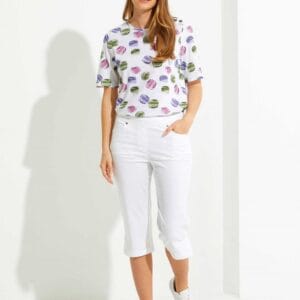 Yarratrail Darted Crop Pant White YT22H8790