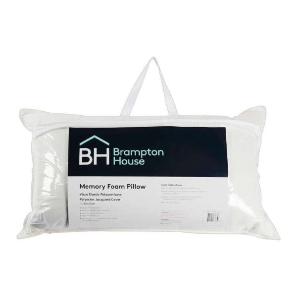 Brampton House Memory Foam Pillow White Regular