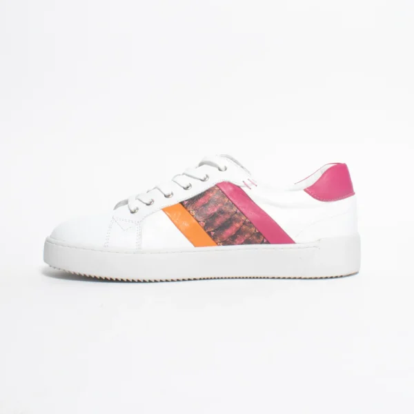 Rilassare Tabes White Fuschia Womens Sneaker