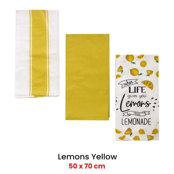 Home Oasis 3 Extra large Tea Towel 50cm x 70cm 80% recycled cotton 20% polyester - Image 2