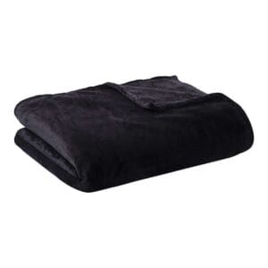 Brampton House Super Soft Black Blanket