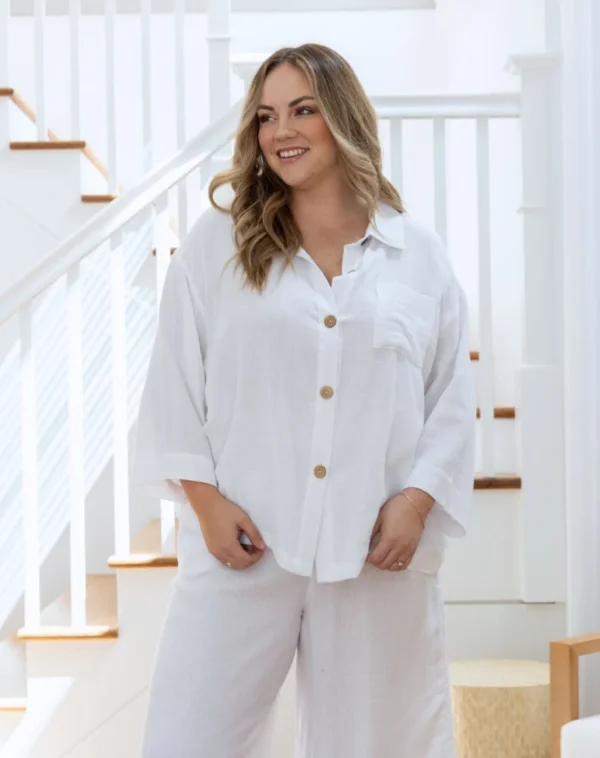 Bee Maddison White Shirt BM3337 100% Cotton