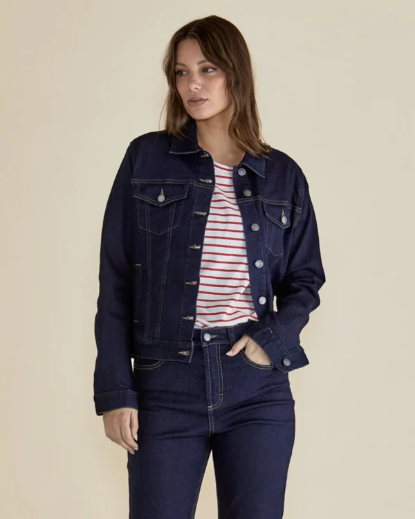 Betty Basics Dane Denim Jacket - Indigo - Image 5