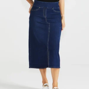 Betty Basics Shelby Stretch Denim Skirt - Midnight Denim