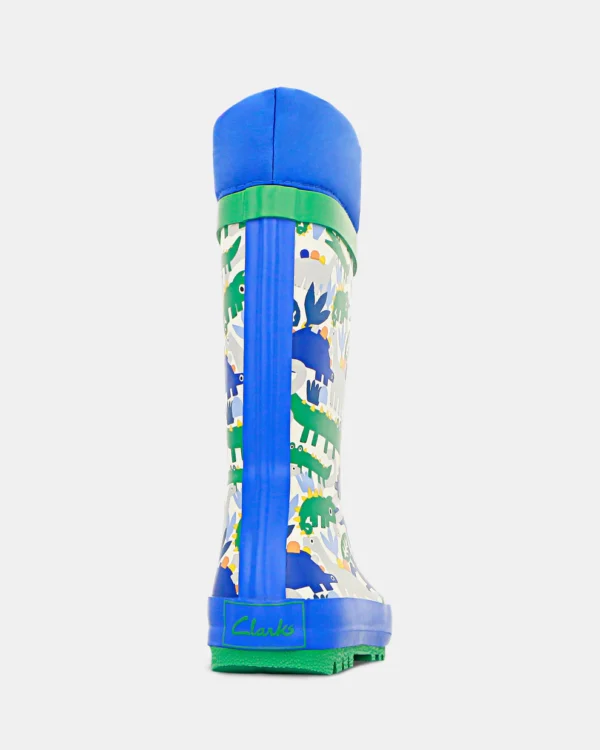 Clarks PUDDLES Blue/Green Boys - Image 4