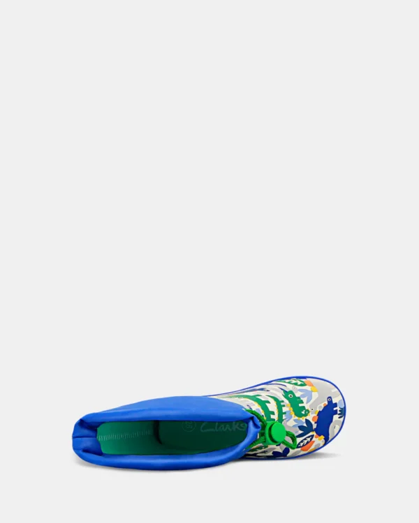 Clarks PUDDLES Blue/Green Boys - Image 3