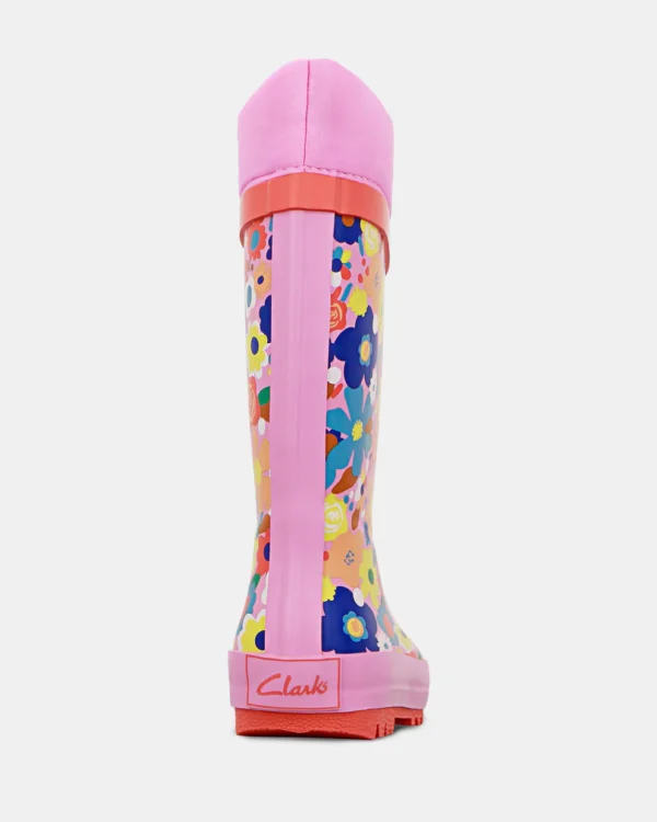 Clarks PUDDLES Pink Multi Girls - Image 4