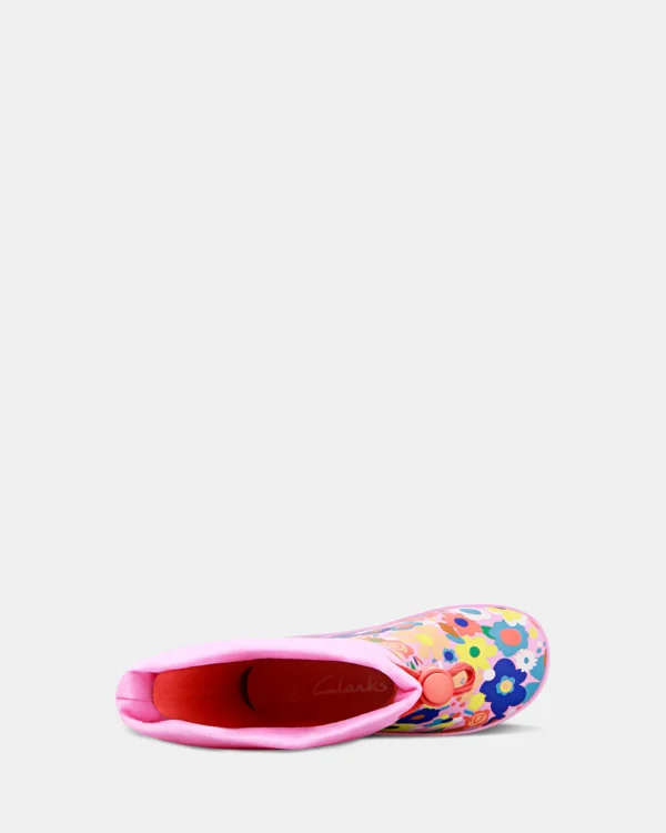 Clarks PUDDLES Pink Multi Girls - Image 3