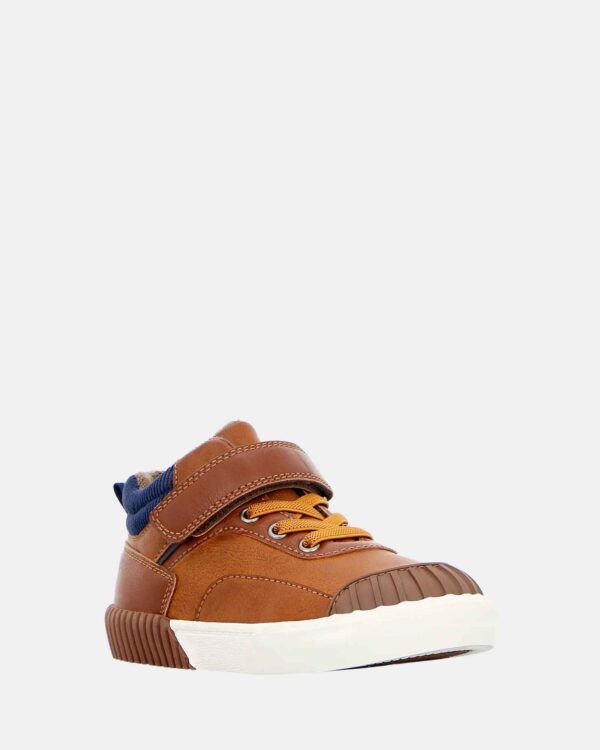 Grosby Tan/Navy Conor Boys Shoe