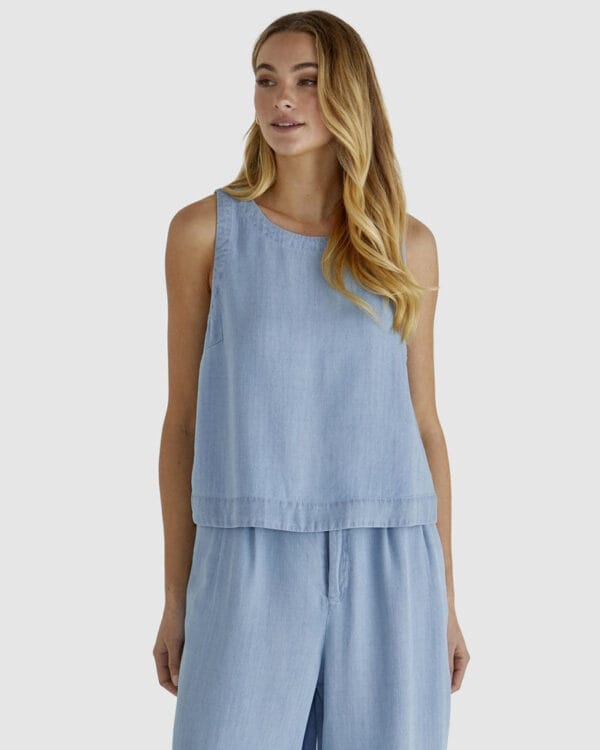 Sass Tank Top Chambray
