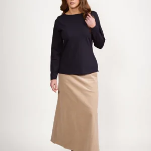 Vassalli 4472 Ink - Boat Neck Long Sleeve Top