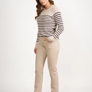 Vassalli 9901 Oat Denim - Slim Leg Full Length Jean