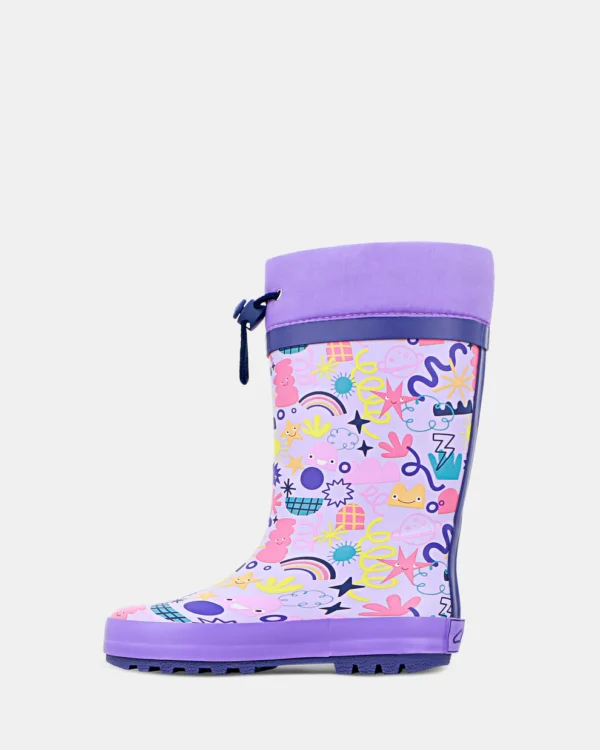 CLARKS GIRLS Puddles E Lilac/Purple Multi - Image 2