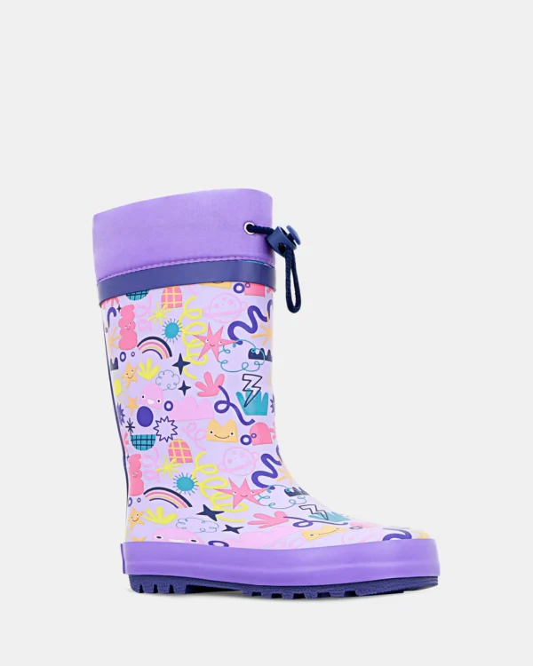 CLARKS GIRLS Puddles E Lilac/Purple Multi