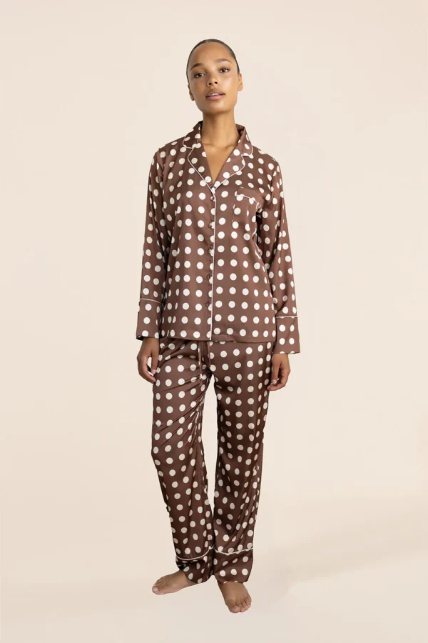 Gingerlilly Carlotta Silky Satin Spot PJ Womens