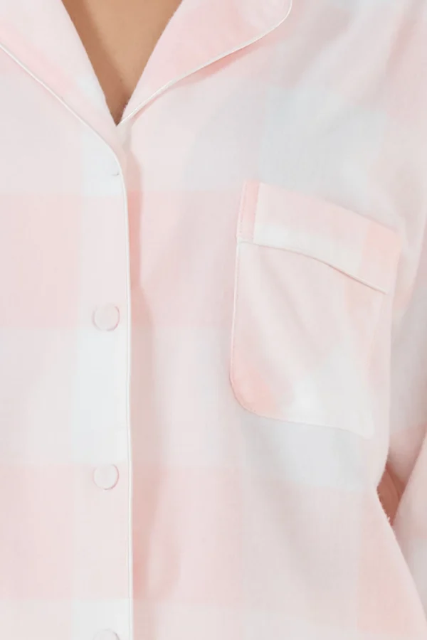 Gingerlilly Emery Cotton Check PJ Pink - Image 2