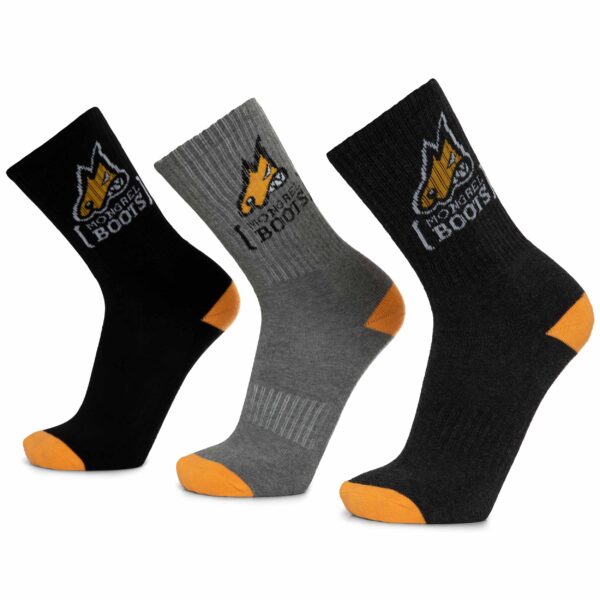 Mongrel Boots Cotton Socks 5 Pack with Logo