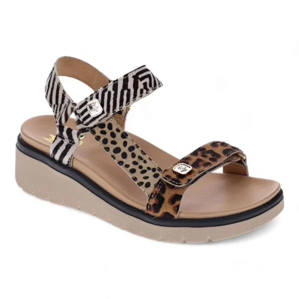 Mia Vita Candice Leopard Multi Womens Sandal