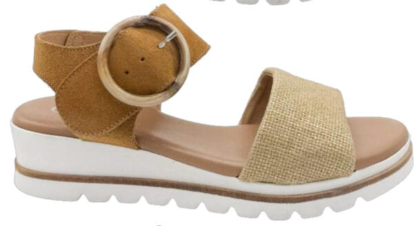 Catalinas Espana Saban Gold Mix Womens Sandal