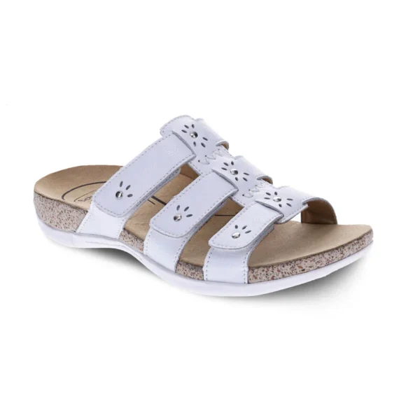 Scholl Andrea White Metallic Sandal