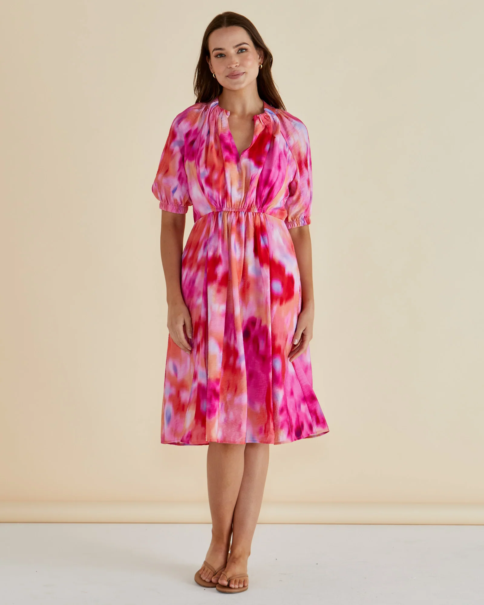 Betty Basics Emery Dress - Floral Abstract Print - Image 2