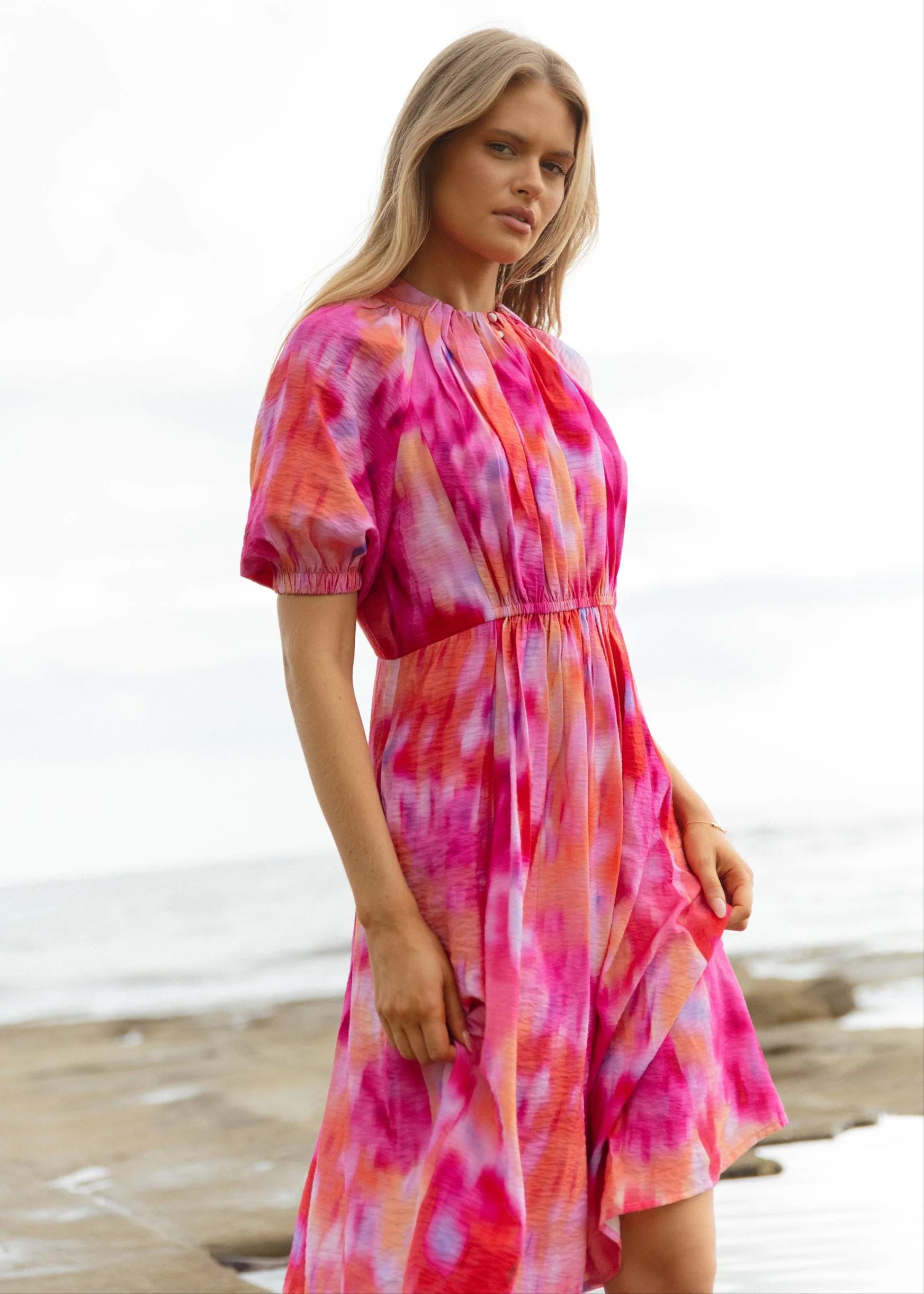 Betty Basics Emery Dress - Floral Abstract Print