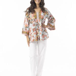 Orientique Macieo Top V Flaired Sleeve