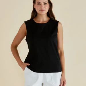 Betty Basics Jordyn Black Tank Womens